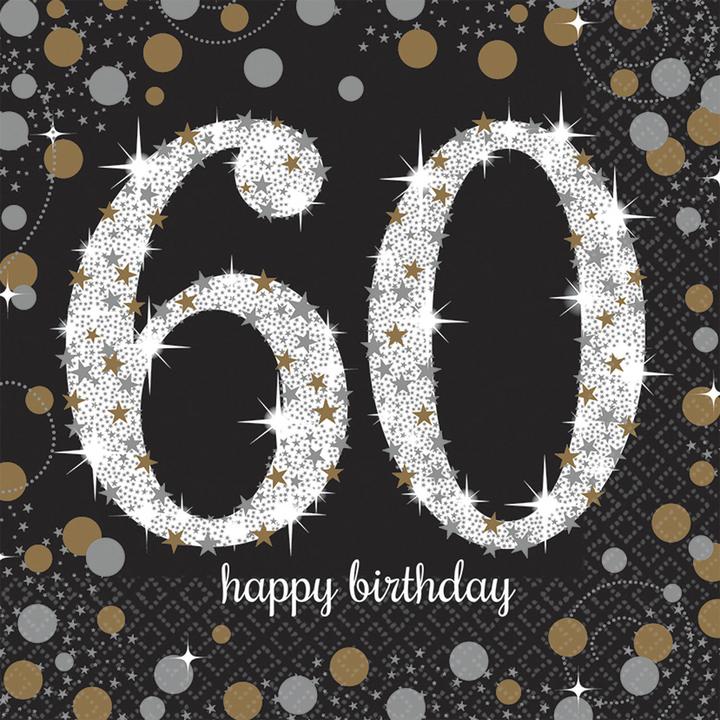 Amscan 60 Sparkling Celebration (16 x, 33 x 33 cm)