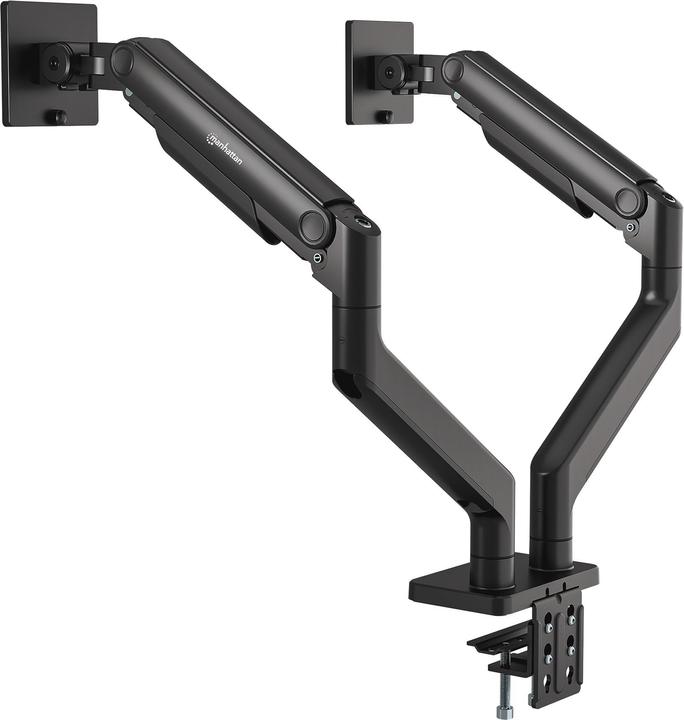 Produktbild Manhattan Tischhalterung mit mechanischer Feder und besonders hoher Traglast für zwei Monitore, Aluminium (Tisch, 45")