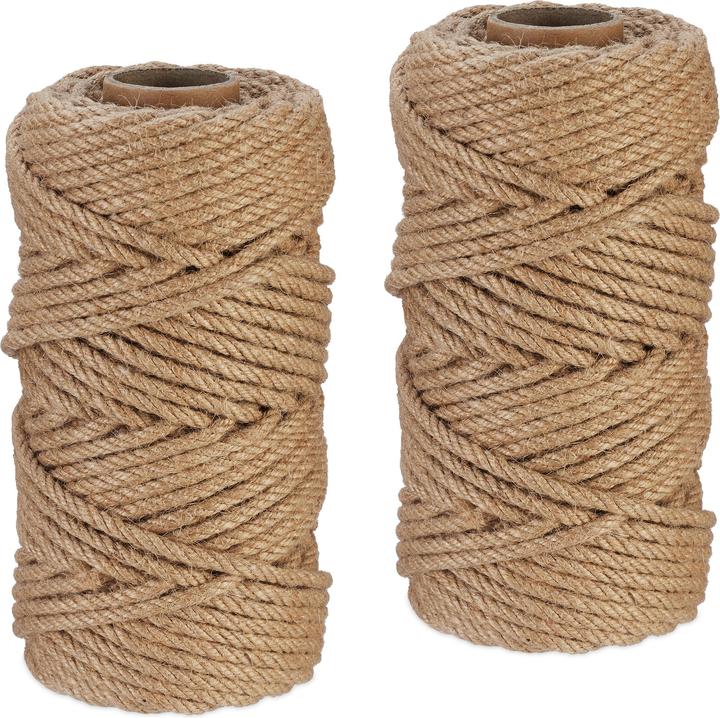 Productafbeelding Relaxdays 2x jute koord (100 m)