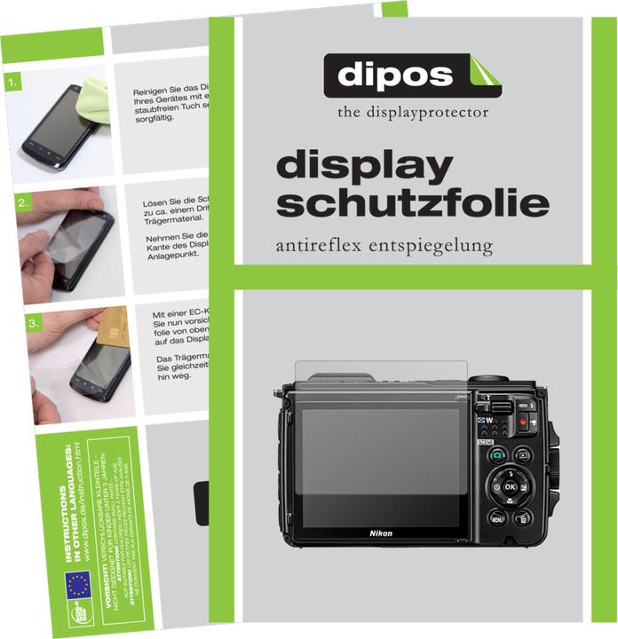 Dipos Displayschutzfolie Antireflex (Displayschutz, Coolpix W300)