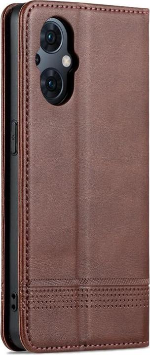 Actual product image Cover-Discount OPPO Reno8 Lite - Stand Flip Case Cover brown (Oppo Reno 8 Lite 5G)