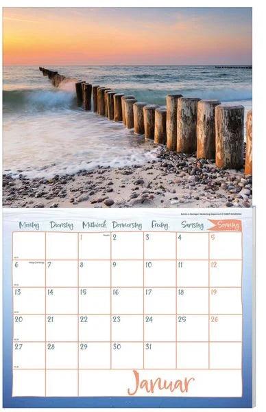 Actual product image Sun, wind and waves calendar pack 2025, 9 pieces (German)