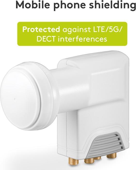 Actual product image Goobay Universal Quattro LNB (Quattro LNB, 40mm)