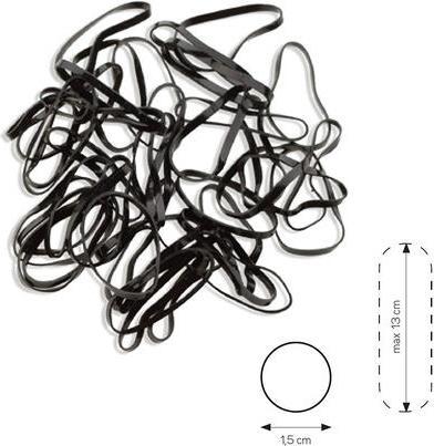 XanitaliaPro Schwarzes Gummi Haarband, Klein (Haargummi)