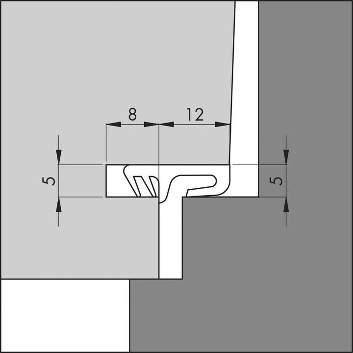 Actual product image Ellen Sash rebate seal 4050 DIY ( 3327023246 ) Length 5 m for routing in