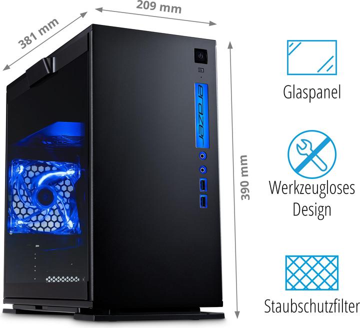 Actual product image Medion Erazer Engineer P10 RTX 3060 (Intel Core i5-12400F, 16 GB, 512 GB, GeForce RTX 3060)