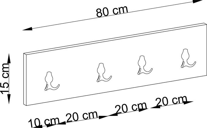 Actual product image Homitis Quadra Wall Hook