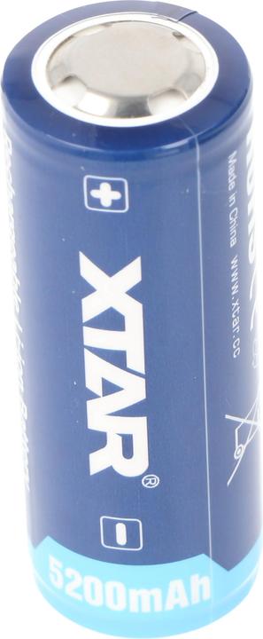 Actual product image Xtar Akku 26650 PCB geschützt, 26,5x68,2mm (1 pcs., 5200 mAh)