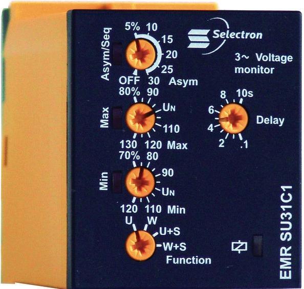 Distrelec Schuricht Spannungsüberwachungsrelais, 2 Wechsler, 5A, 250V, 1.25kVA