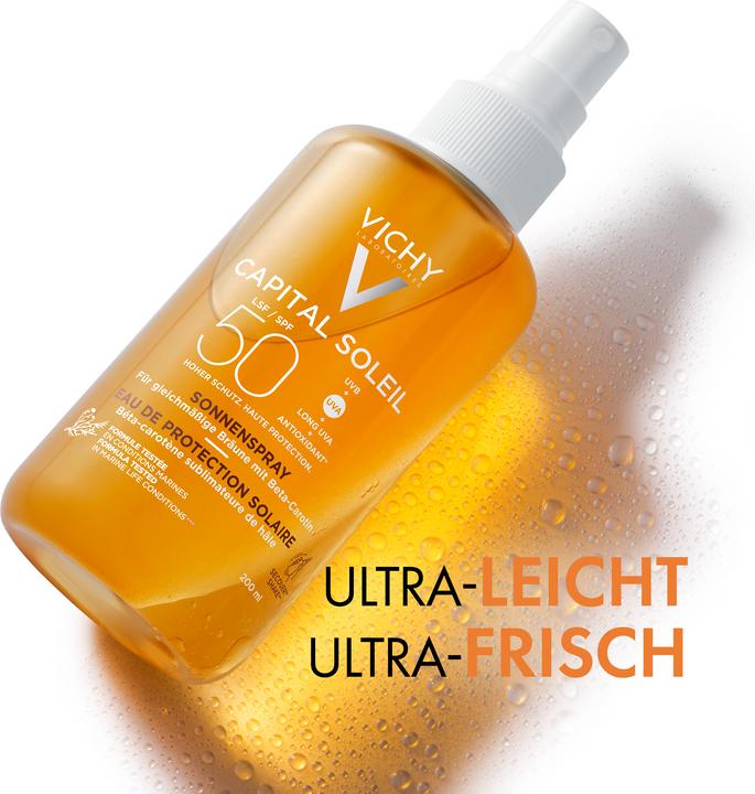 Image du produit Vichy Capital Soleil Eau de protection solaire hâle sublimé (Spray solaire, SPF 50, 200 ml, 232 g)