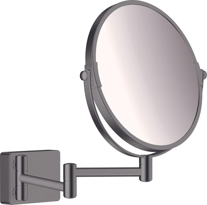 Produktbild hansgrohe HG Kosmetikspiegel AddStoris ohne Beleuchtung brushed black