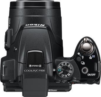 Produktbild Nikon Coolpix P500, 12MP, 36x Zoom, FullHD-Movies, Schwarz