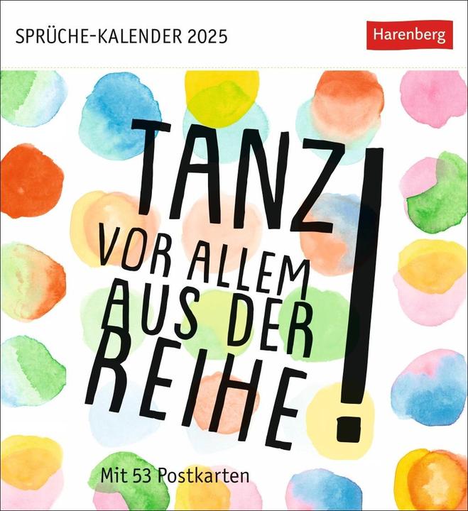 Produktbild Harenberg Tanz! Vor allem aus der Reihe Postkartenkalender 2025 - mit 53 Postkarten (Deutsch)