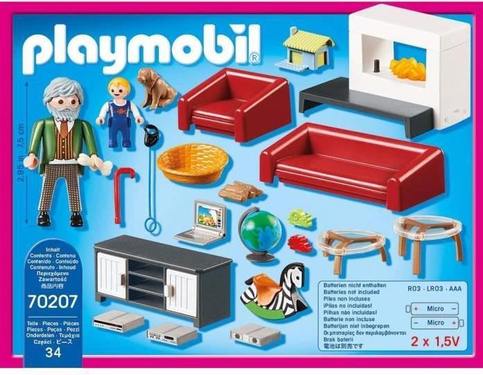 Image du produit Playmobil Salle de séjour confortable (70207, Maison de poupée Playmobil)