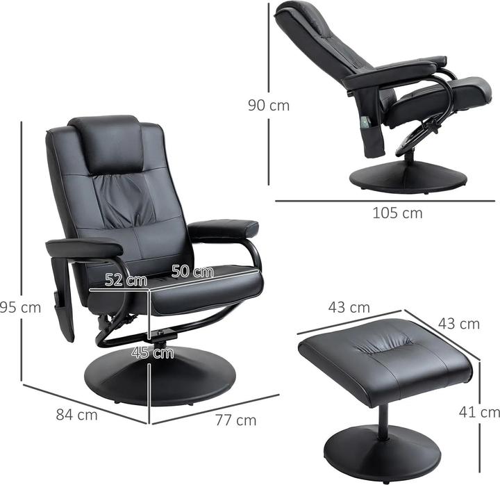 Produktbild Homcom Massagesessel mit Hocker