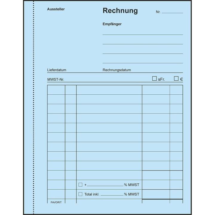 Immagine prodotto Favorit Fatture del libro copia carbone con carta autocopiante (100 x)