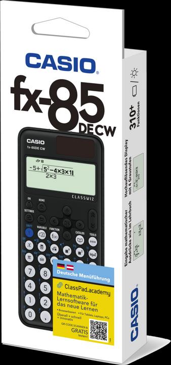 Image du produit Casio FX-85DE CW (Cellules solaires, Piles)