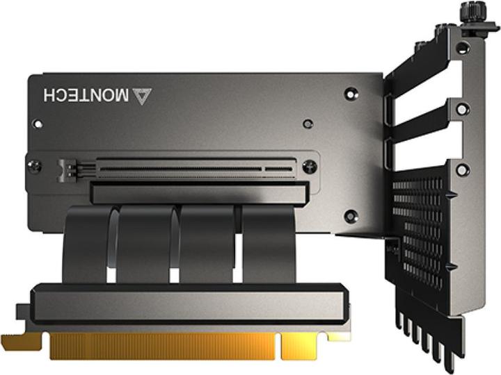 Actual product image Montech Vertical GPU mounting kit, PCIe 4.0 riser cable (black, 20cm)