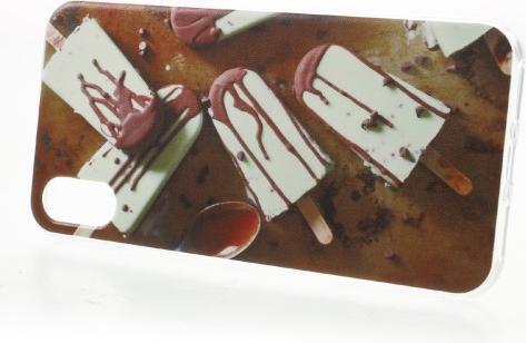 Produktbild Dulcii iPhone XS / X Slim Gummi Schutzhülle Schoko Eis (Apple iPhone XS, Apple iPhone X)