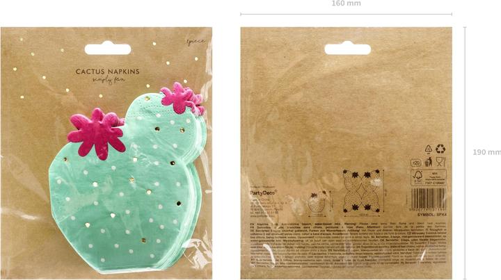 Immagine prodotto Partydeco Tovaglioli di carta (20 x, 11,5 x 13,5 cm)