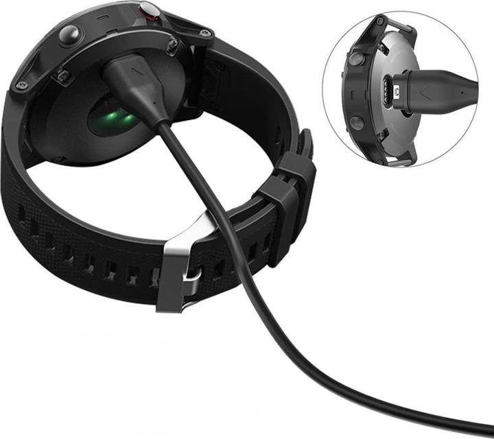 Image du produit Tech-Protect MC04 UltraBoost USB-C-Kabel für Garmin-Uhr, 1 m, Schwarz