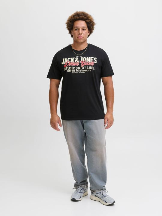 Actual product image Jack & Jones Jjelogo Tee Ss Oneck 2 Col Aw25 Noos Pls (4XL)