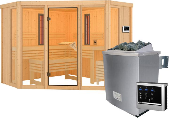 Produktbild Karibu Infrarotkabine Asta Eckeinstieg (9 KW externe Steuerung)