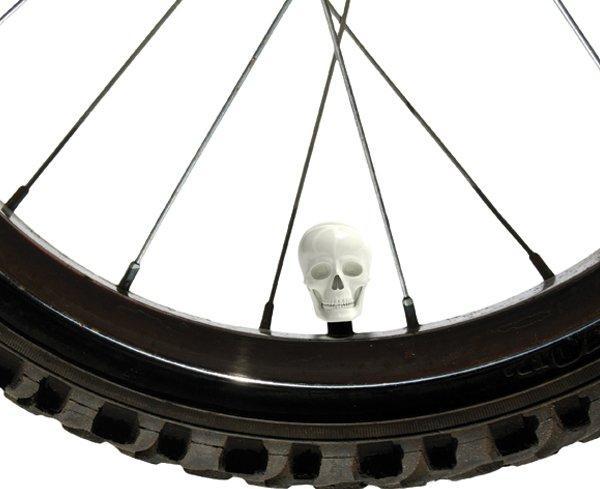 Actual product image Luckies Skull valve caps