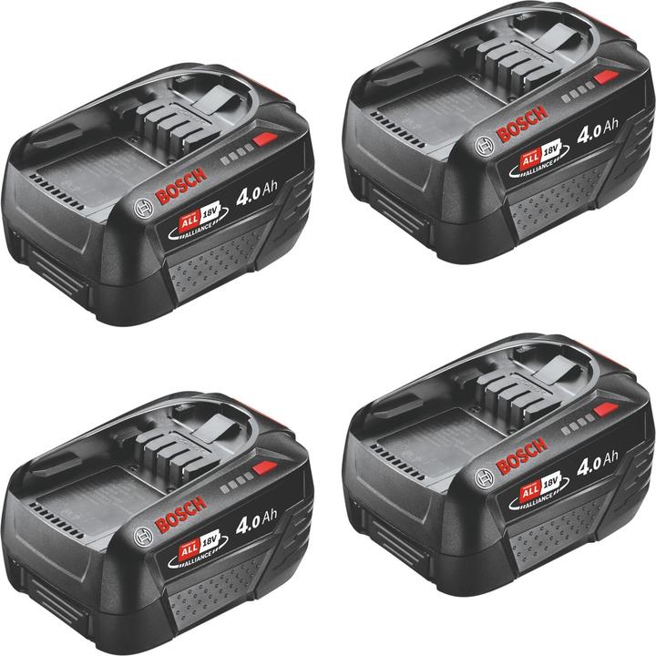 Bosch Home & Garden Bosch 4x PBA 18V 4.0Ah W-C Akku 18 V 4,0 Ah POWER FOR ALL ( 4x 1600A011T8 ) (18 V)