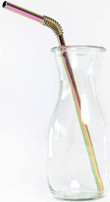 Actual product image Turtleneck Straw Bendable stainless steel drinking straws (4 x)