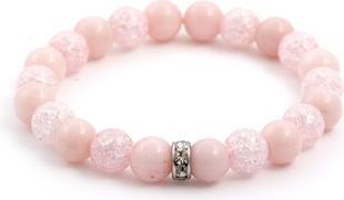 Actual product image Beneto Bead bracelet made of jadeite and synthetic crystal MINK04 / 17 (Jadeite and synthetic crystal)