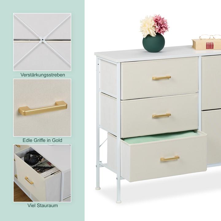 Produktbild Relaxdays Kommode (100 x 31 x 76 cm)
