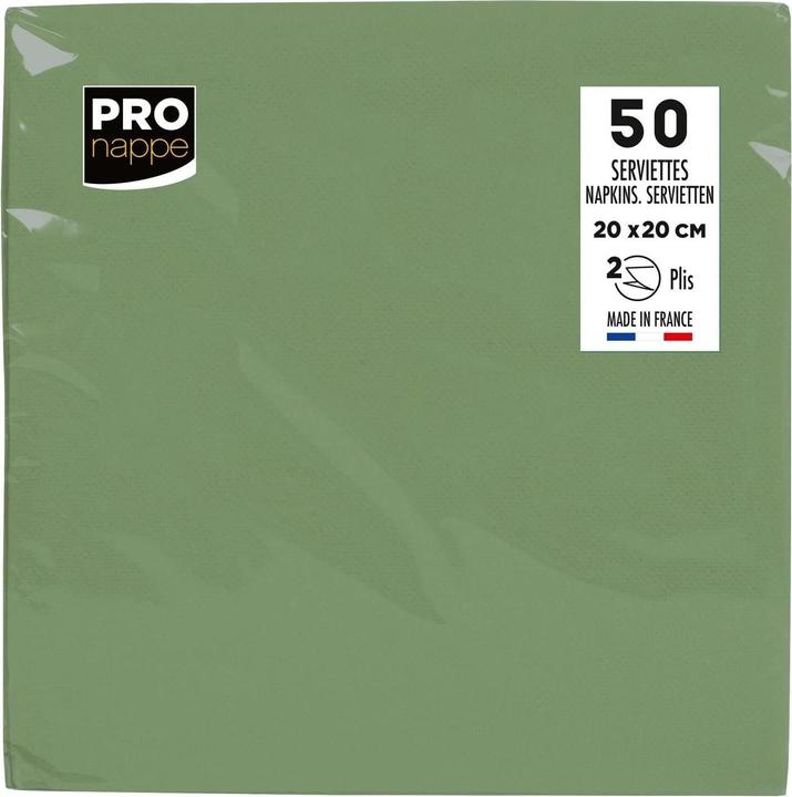 Produktbild PROnappe olivgrün 2-lagig 20,0 x 20,0 cm 50 St. (50 x, 20 x 20 cm)