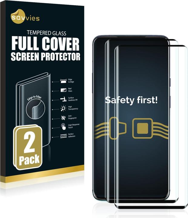 Image du produit Savvies Protection d'écran intégrale Verre de protection blindé (2 pièce(s), OnePlus 8 Pro)