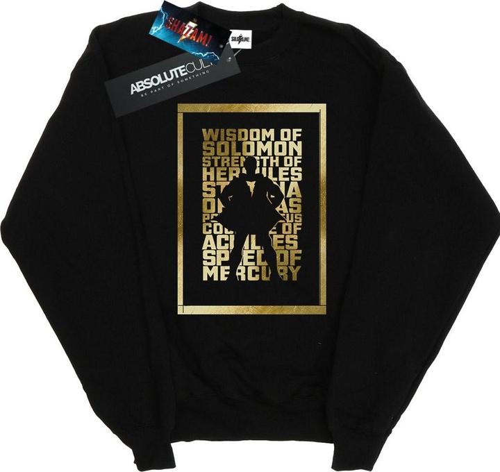 Actual product image Mens Shazam Gold Text Sweatshirt (4XL)