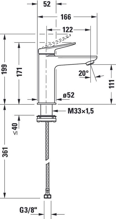 Immagine prodotto Duravit Miscelatore per lavabo monocomando Wave