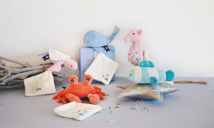Produktbild Doudou et Compagnie Wal mit Schmusetuch, blau 15cm (MQ2) **