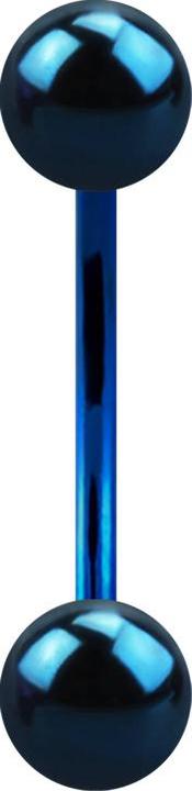 Produktbild Star Piercing Micro Banane dunkelblau mit zwei Kugeln (ohne Messing, Chirurgenstahl 316L)