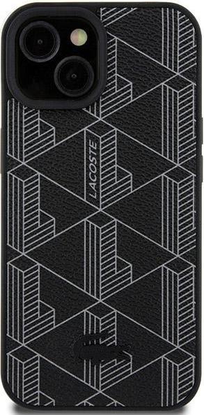 Actual product image Lacoste LCHMP15SPBSK iPhone 15 / 14 / 13 6.1" czarny/black hardcase Blend Monogram MagSafe (Apple iPhone 15)