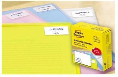 Image du produit Avery 3832 Rectangle arrondi Permanent Blanc 350pcs. Étiquette adhésive