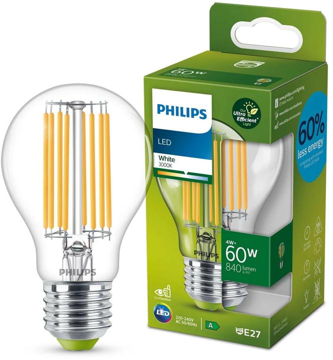 Actual product image Philips LED Classic (E27, 4 W, 840 lm, 1 x, A)