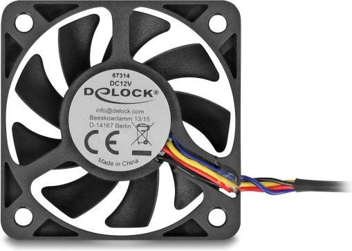 Produktbild Delock Axiallüfter 12 V DC, 50 x 50 x 10 mm schwarz (50 mm)