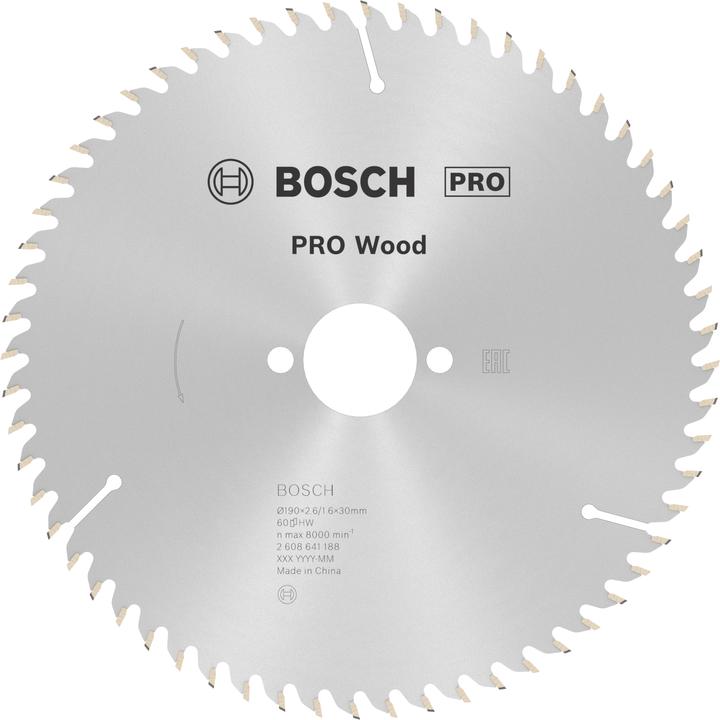 Immagine prodotto Bosch Professional Zubehör Lama circolare per legno PRO, 190 x 2,6 x 30 mm