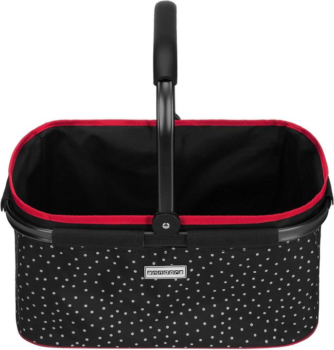 Image du produit Anndora Panier Snövit 22L, Noir à pois