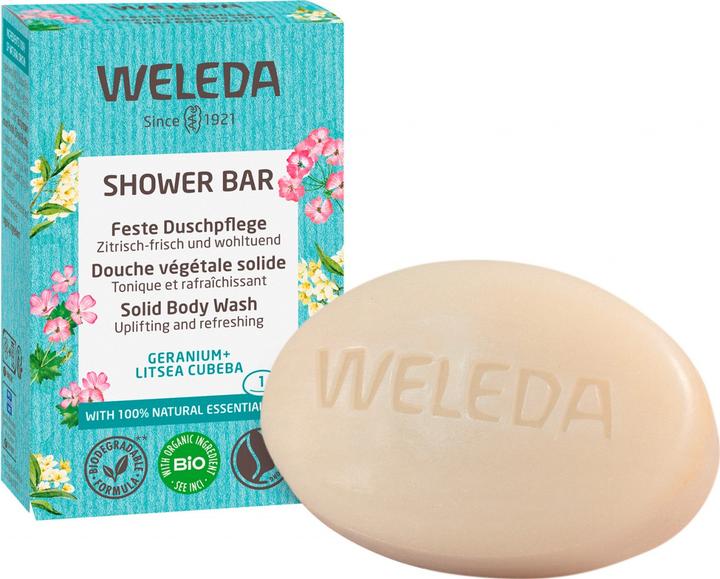 Actual product image Weleda Shower Bar Geranium + Litsea Cubera