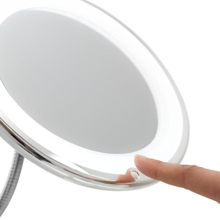 Actual product image InnovaGoods Make-up mirror with magnification and LED (Ø 20 cm)