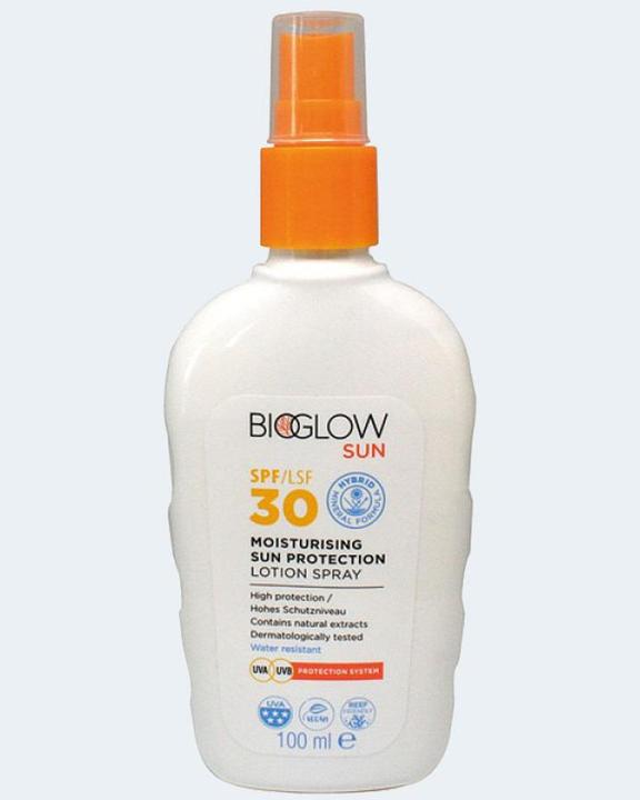 Produktbild BioGlow Sonnen Spray LSF30 100ml wasserfest (Sonnenspray, SPF 30, 100 ml, 107 g)
