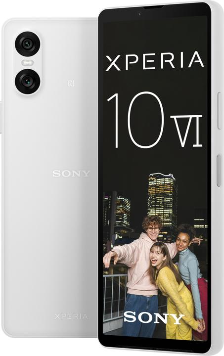 Image du produit Sony Xperia 10 VI (128 Go, Blanc, 6.10", SIM + eSIM, 48 Mpx, 5G)