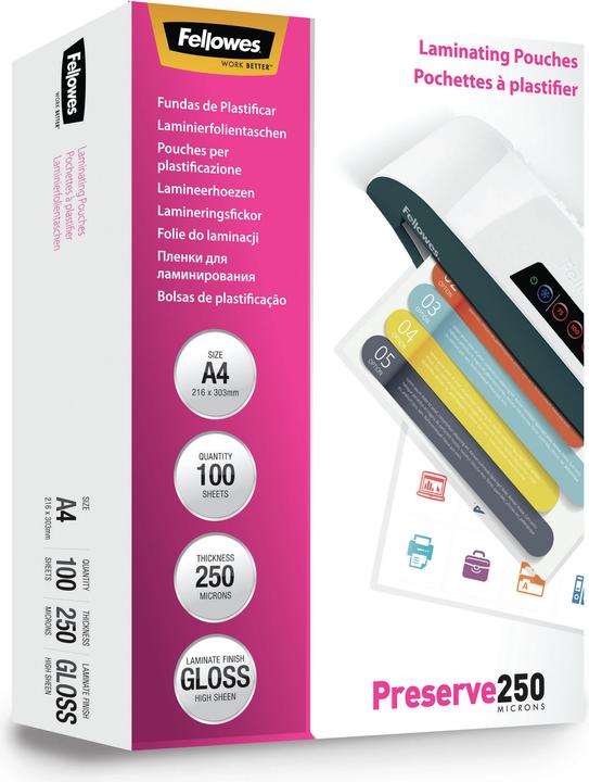 Fellowes Preserve 250 (A4, 100 Piece, 250 µm)
