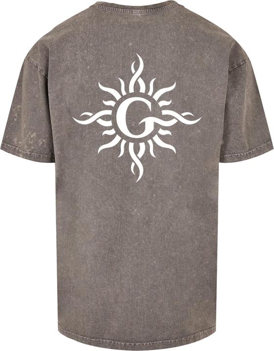 Actual product image Merchcode Godsmack - Lunar Phases Acid Washed Oversize Tee - 138063 (XXL)